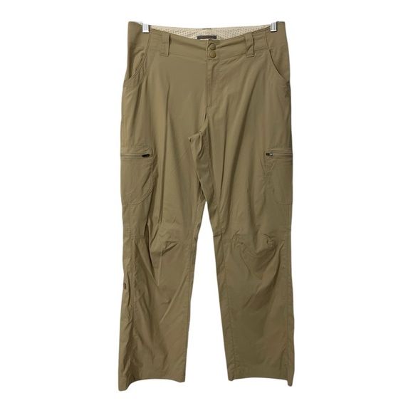 L.L. Bean Vista Trekking Pant Women’s 8 Tan Cargo Roll Up Hiking 280426 - Picture 1 of 14